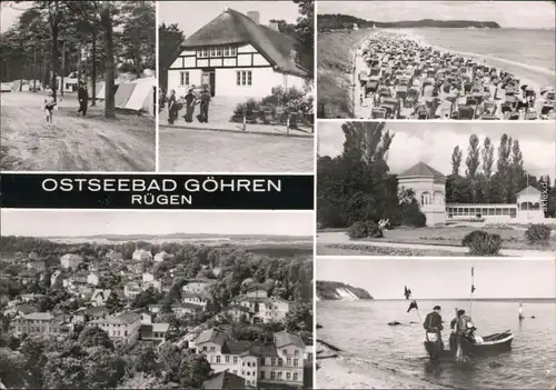 Göhren (Rügen) Panorama-Ansicht, Strand, Häuseransicht, Zeltplatz 1983