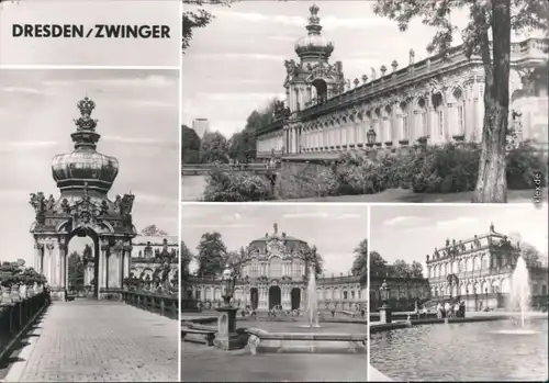 Dresden Zwinger: Langgalerie, Kronentor, Wallpavillon, Math.-Phys. Salon 1984