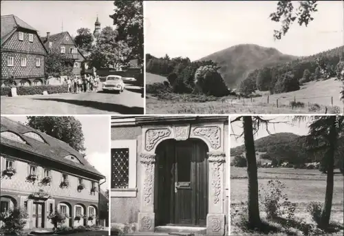 Waltersdorf-Großschönau (Sachsen) Straßenansicht, Landschaft, Häuseransicht 1979