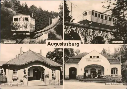 Augustusburg Drahtseilbahn, Station Augustusburg, Station Erdmannsdorf 1960