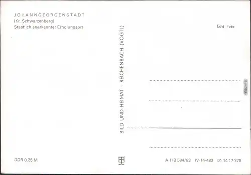Johanngeorgenstadt Teufelsstein, Erzgebirgsschanze,   1983
