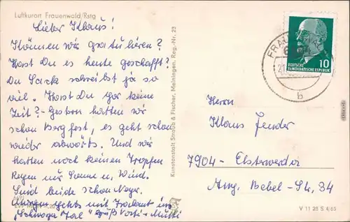 Ansichtskarte Frauenwald Panorama-Ansicht 1965