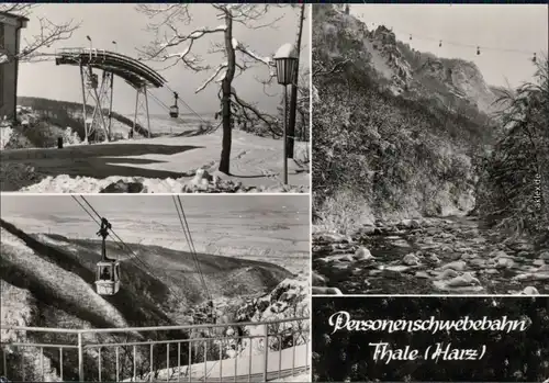 Ansichtskarte Thale (Harz) Personenschwebebahn 1972