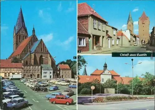 Ansichtskarte Barth Marktplatz, Dammtor, Platz der Freiheit 1978