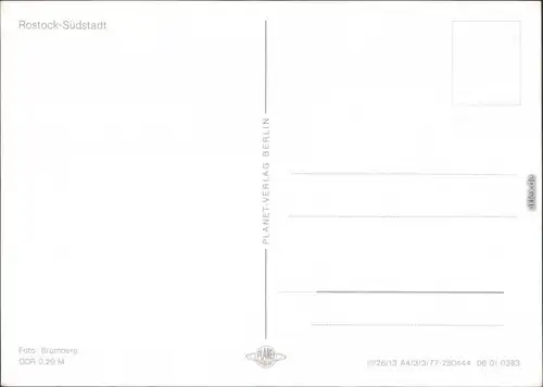 Ansichtskarte Südstadt-Rostock Altbauhäuser, Blumenbeet 1977