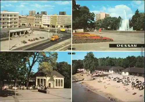 Dessau-Roßlau Straße Stadtpark, Teehäuschen, Intim-Bar, Strandbad Adria 1978