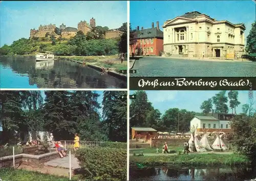 Bernburg/Saale Kaffegarten CM-Weber-Theater Eiscafé Bärenburg Indianerdorf 1977