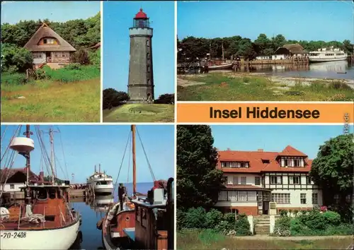 Kloster, Fischerhaus, Leuchtturm,   Hafen, HO-Gaststätte "Dornbusch" g1985
