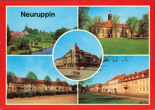 Neuruppin  Ruppin  Wilhelm-Pieck-Straße,  OdF-Platz Ecke Karl-Marx-Straße 1981