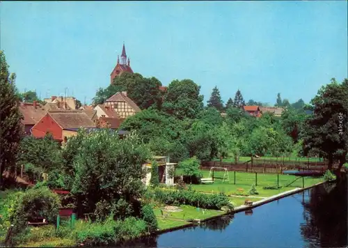Ansichtskarte Alt Ruppin-Neuruppin Blick auf die Kirche und Gärten 1981