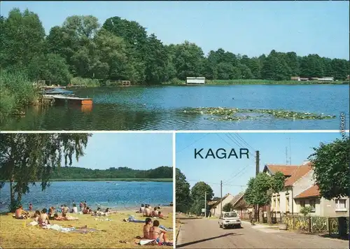 Kagar-Rheinsberg Kagarsee, Badestelle am Großen Zechliner See, Ferienheim 1989