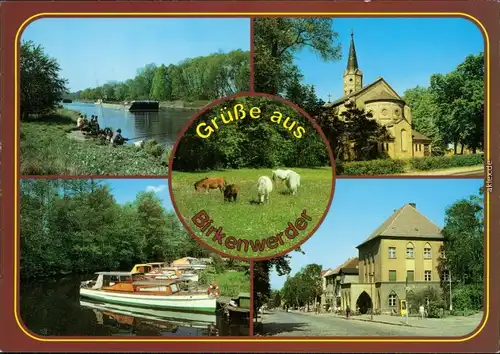 Birkenwerder An der Havel, Kirche, Bootshafen, Postamt, Ponys 1995