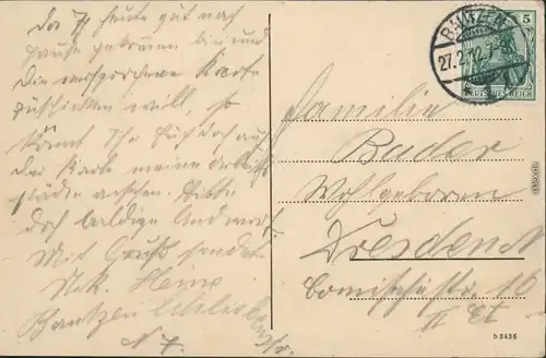 Ansichtskarte Bautzen Budyšin Vereinigte Bautzner Papierfabriken 1912 