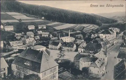 Schirgiswalde Šěrachow Straßenpartie Fabrik  Stadt b Kirschau Oberlausitz 1914