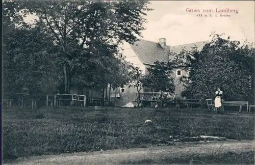 Ansichtskarte Wilsdruff   vom Landberg: Gartenansicht  b Dresden Freital 1907