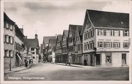 Ansichtskarte Metzingen Partie in der Stuttgarterstraße 1932 