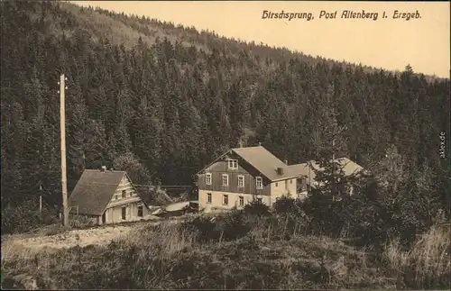 Ansichtskarte Hirschsprung-Altenberg (Erzgebirge) Partie an der Stadt 1914 