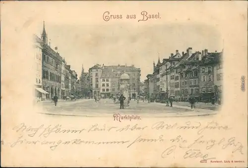 Ansichtskarte Bern Partie auf dem Marktplatz 1897 