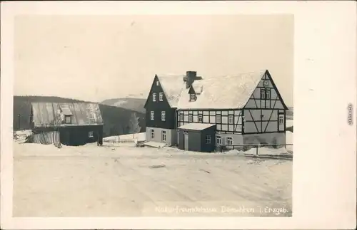 Dönschten Dippoldiswalde Partie am Naturfreundehaus im Winter Erzgebirge 1930