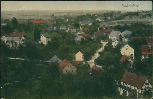 Ansichtskarte Röhrsdorf Klipphausen Straßenpartie und Stadt  b Meißen 1928