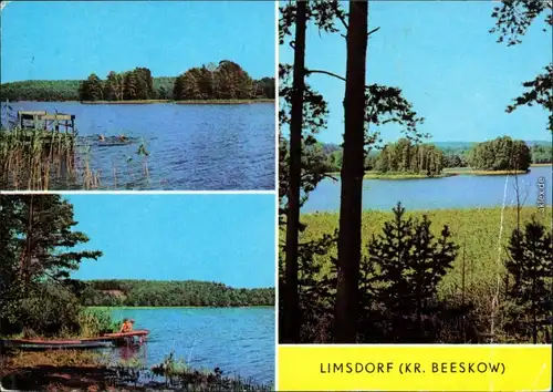 Limsdorf-Storkow (Mark) Tiefen See - Ufer und Bootsanlegestelle 1978
