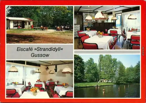Gussow-Heidesee Eiscafé Strandidyll - Innen- und Außenansicht 1989