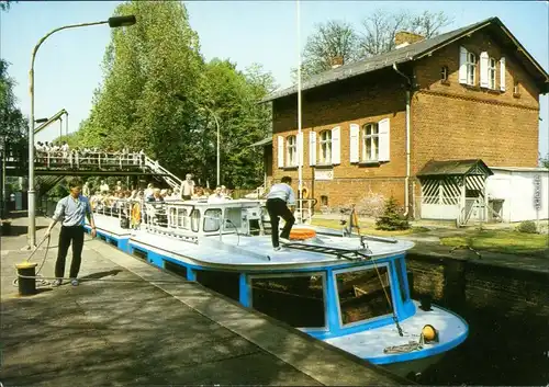 Ansichtskarte Neue Mühle-Königs Wusterhausen Freischleuse mit Fähre 1989
