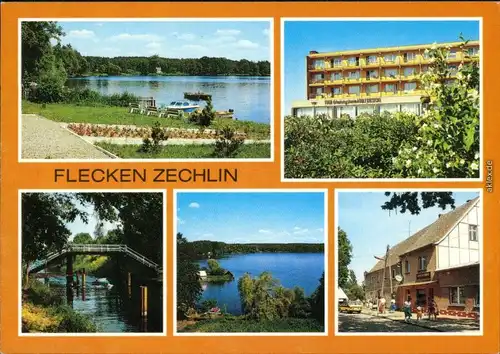 Flecken Zechlin Schwarzen See, FDGB-Erholungsheim  Marktplatz Konditorei 1990