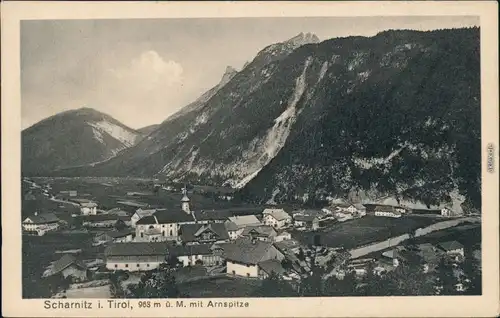 Ansichtskarte Scharnitz Tirol Partie in der Stadt 1913 