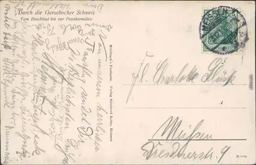 Ansichtskarte Garsebach-Klipphausen Garsebacher Schweiz 1913 