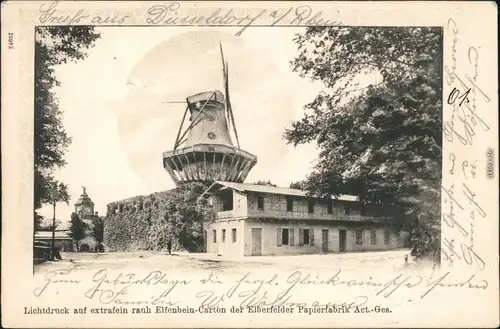 Potsdam historische Mühle   Werbekarte Elberfelder Papierfabrik AG  1901