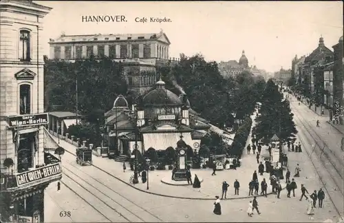 Ansichtskarte Hannover Cafe "Kröpcke", Cafe Wien-Berlin 1914 