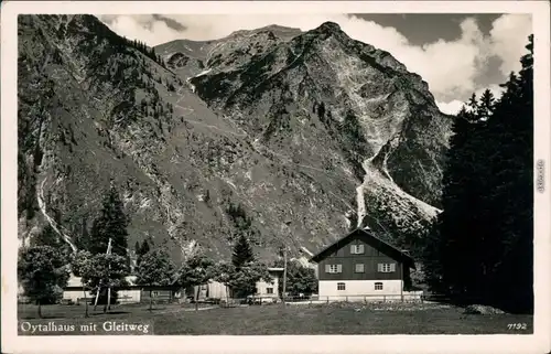 Ansichtskarte Oberstdorf (Allgäu) Oytalhaus  mit Gleitweg 1932
