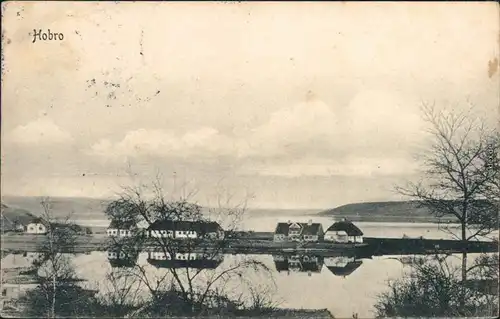 Ansichtskarte Hobro Blick auf die Stadt 1913 