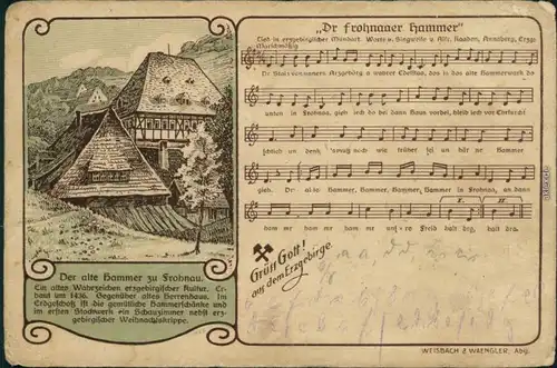  Frohnau Liedkarten - Dr frohnaaer hammer Annaberg Buchholz 1909 
