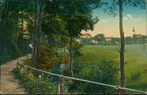 Ansichtskarte Königsbrück Kinspork Promenade an der Stadt 1915 