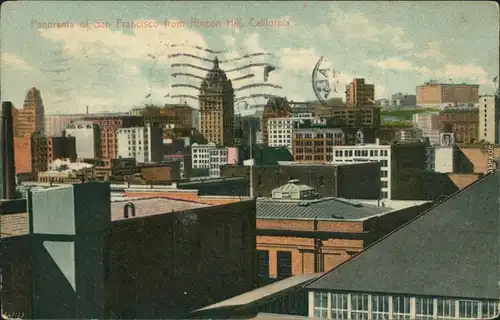 Ansichtskarte San Francisco Blick auf die Stadt 1923 