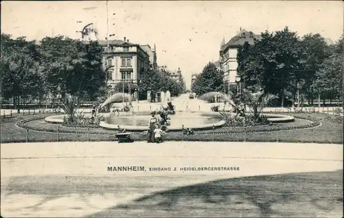 Ansichtskarte Ansichtskarte Mannheim Heidelbergerstrasse 1906 