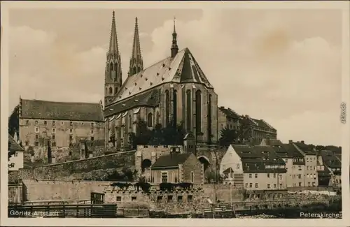Görlitz Zgorzelec Pfarrkirche St. Peter und Paul, Neißepartie 1930 