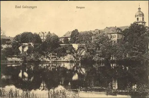 Ansichtskarte Bad Salzungen Burgsee 1909
