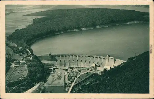 Ansichtskarte Waldeck (am Edersee) Luftbild - Waldecker Talsperre 1929 