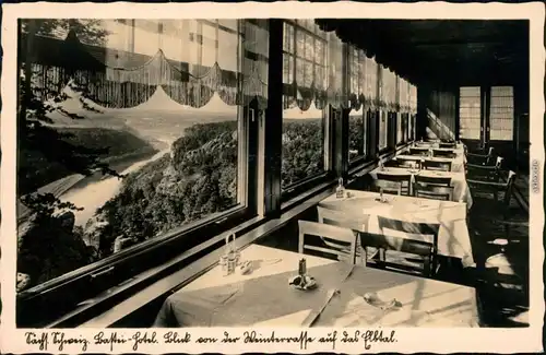 Ansichtskarte Rathen Innenansicht - Bastei-Hotel 1934 