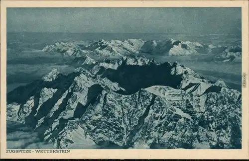 Ansichtskarte Grainau Luftbild Zugspitze Wettersteingebirge 1928 