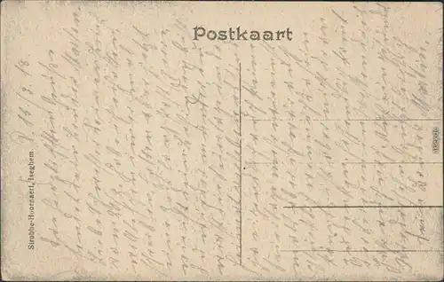 Ansichtskarte Izegem (Iseghem) Yzegem Steenweg naar Ingelmunster 1915 