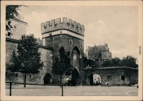 Ansichtskarte Ansichtskarte Thorn Toruń Partie am Weichseltor 1939 