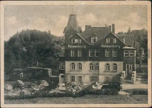 Ansichtskarte Bärenfels-Altenberg (Erzgebirge) Hotel Felsenburg 1940 