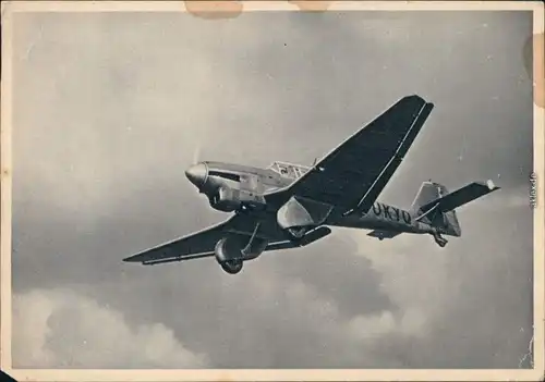 Werbeblatt-Karte Ganzmetall Flugzeug Junkers Stucka JU 87 1935