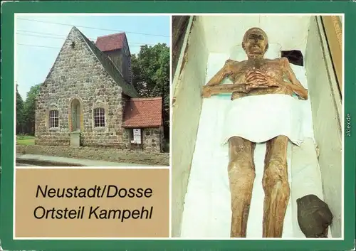 Krempehl Neustadt (Dosse) Wehrkirche (700 jährig) - in der Gruft liegt 1982