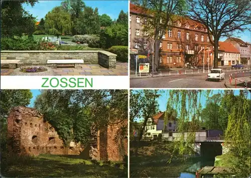 Zossen Stadtpark, Rat der Stadt Zossen, Burgruine im Stadtpark, Nottekanal 1978