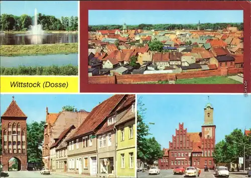 Wittstock Dosse Dosseteich, Teilansicht, Gröpertor, Rathaus 1979